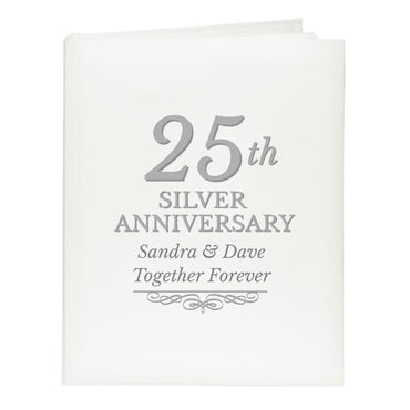 Personalised 25th Silver Anniversary Traditional Photo Album