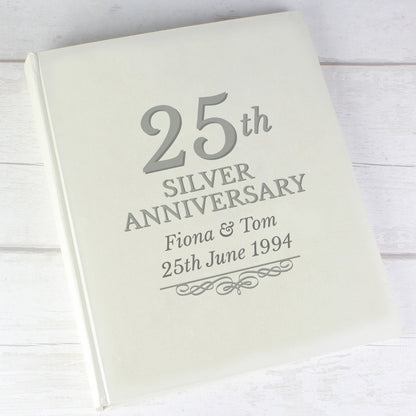 Personalised 25th Silver Anniversary Traditional Photo Album