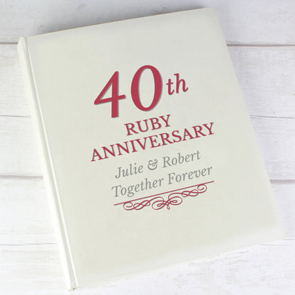 Personalised 40th Ruby Anniversary Traditional Photo Album