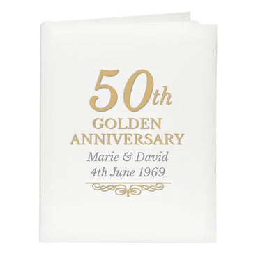 Personalised 50th Golden Anniversary Traditional Photo Album