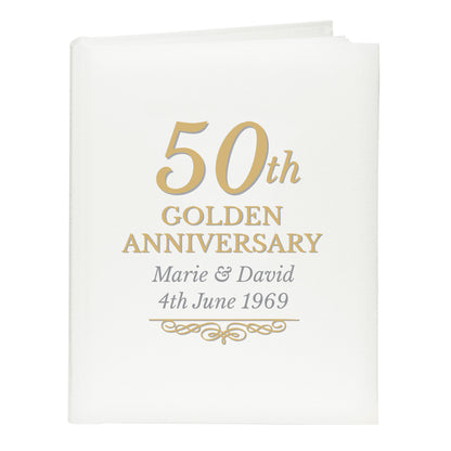 Personalised 50th Golden Anniversary Traditional Photo Album