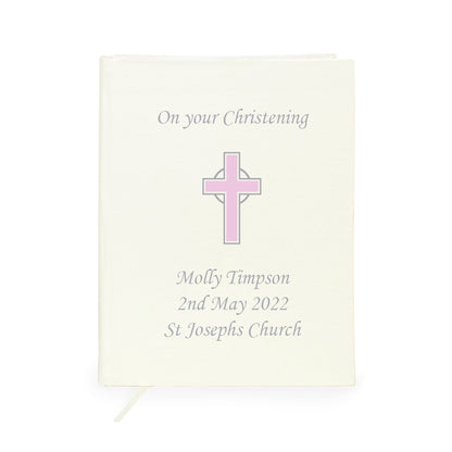 Personalised Pink Cross Holy Bible - Eco-friendly