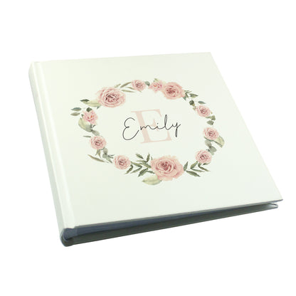 Personalised Floral Wreath Square Photo Album