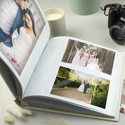 Personalised Gold Heart Couples Square Photo Album