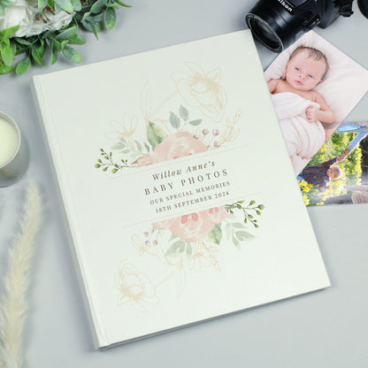 Personalised Floral Traditional Photo Album