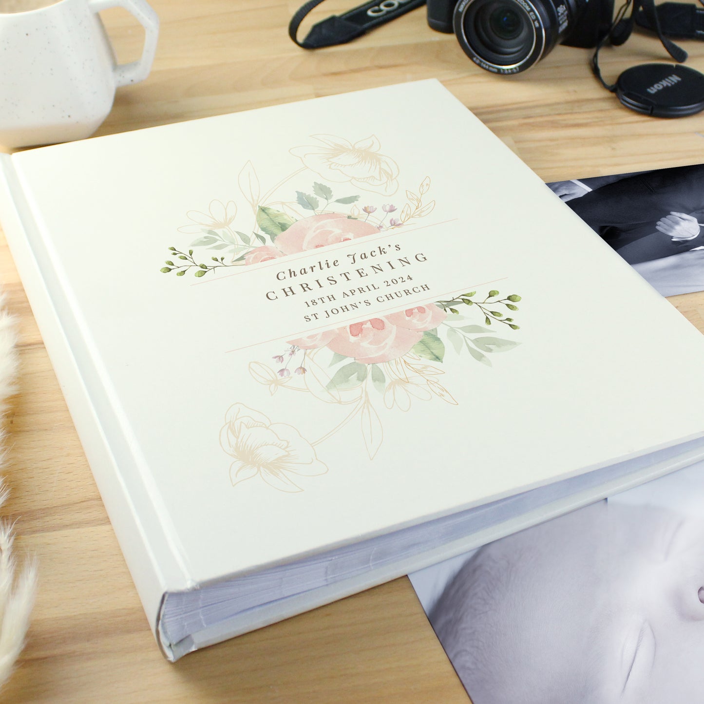 Personalised Floral Traditional Photo Album