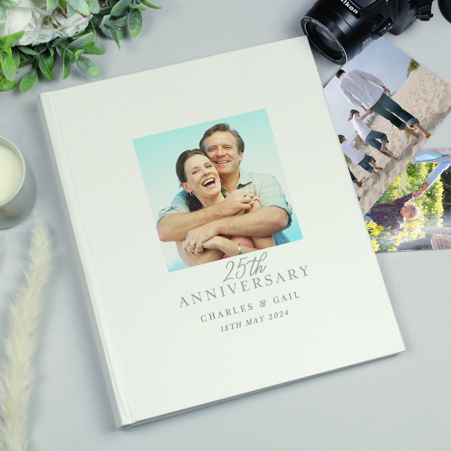 Personalised Photo Upload 25th Anniversary Traditional Photo Album