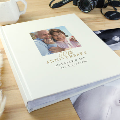 Personalised Photo Upload 50th Anniversary Traditional Photo Album