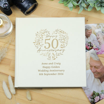 Personalised 50th Golden Wedding Anniversary Photo Album