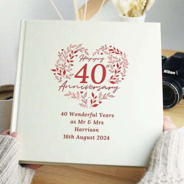 Personalised 40th Ruby Wedding Anniversary Photo Album