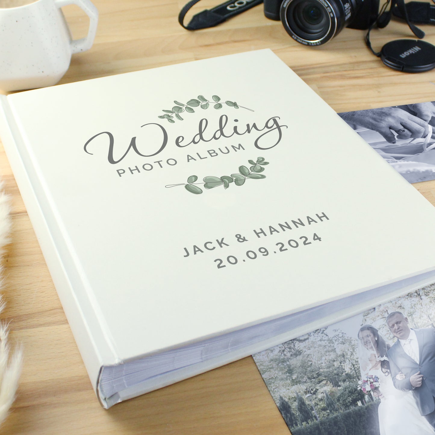 Personalised Botanical Traditional Wedding Photo Album