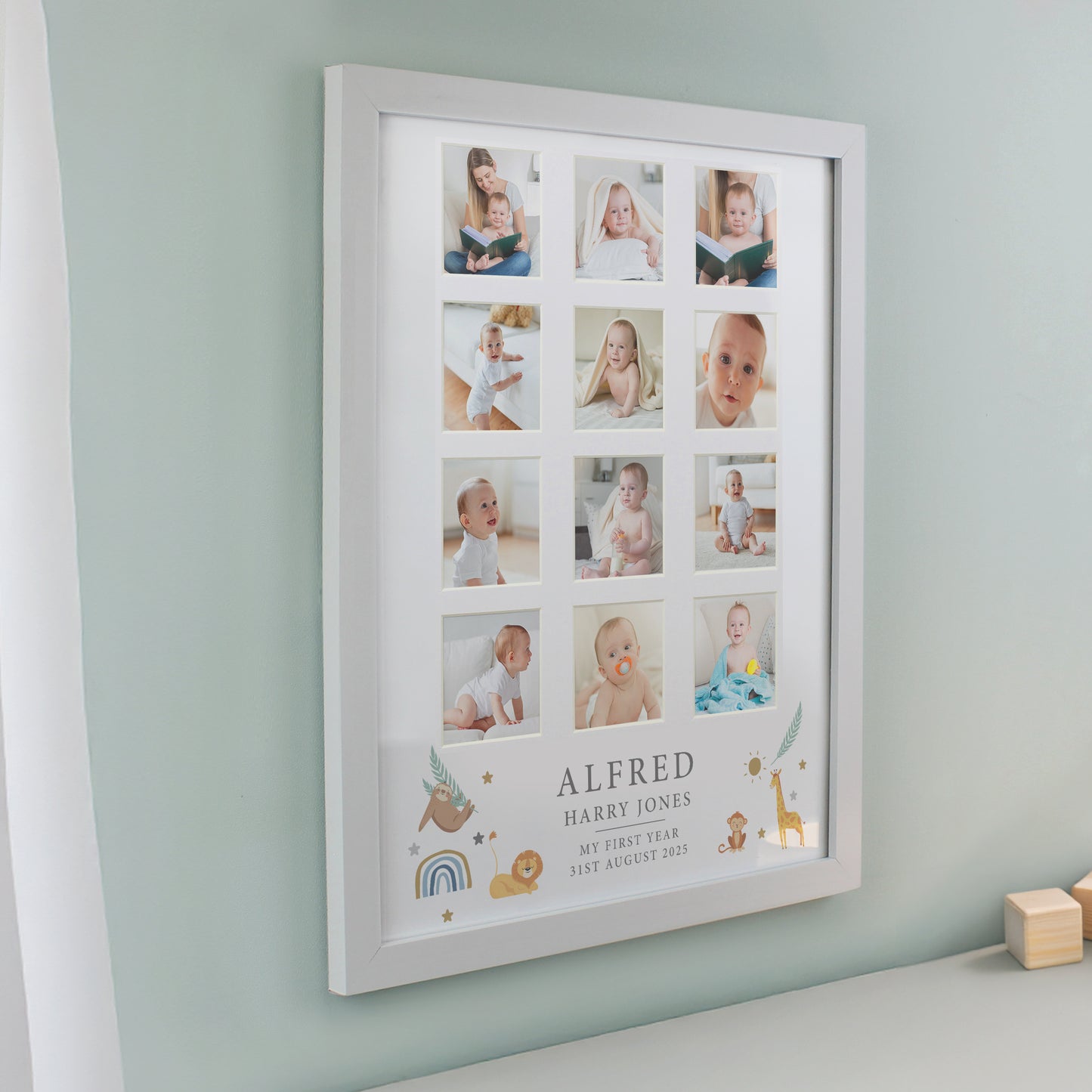 Personalised Animals White Multi Photo Frame