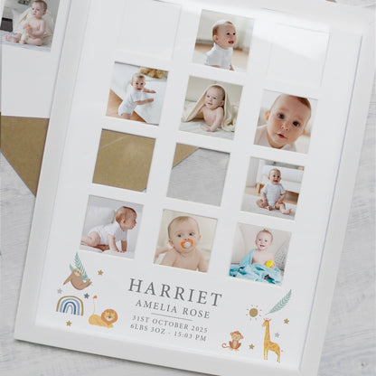 Personalised Animals White Multi Photo Frame