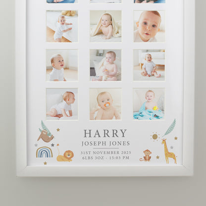 Personalised Animals White Multi Photo Frame