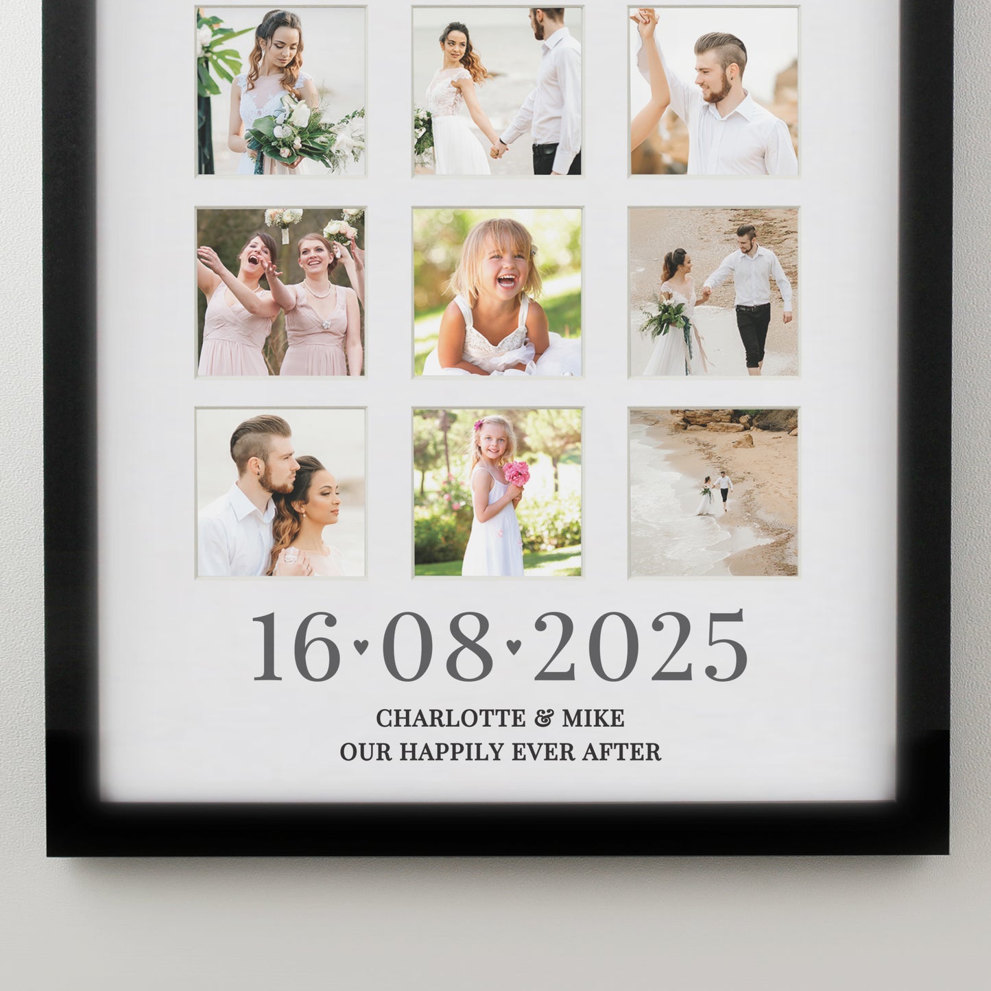 Personalised Special Date Black Multi Photo Frame