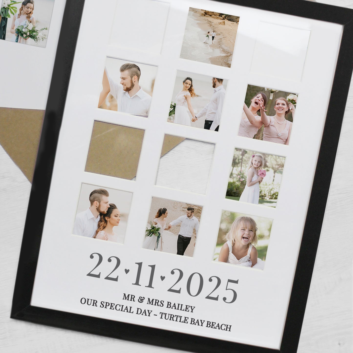 Personalised Special Date Black Multi Photo Frame