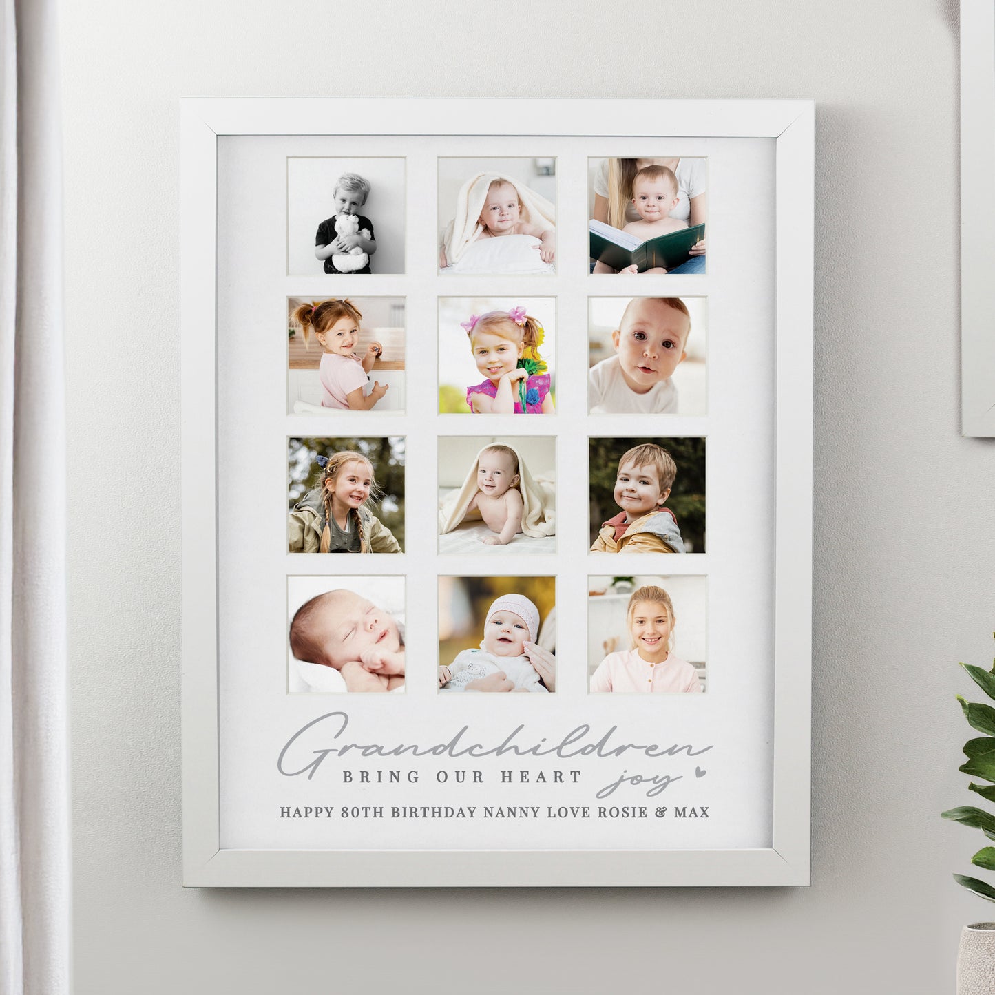 Personalised Grandchildren White Multi Photo Frame