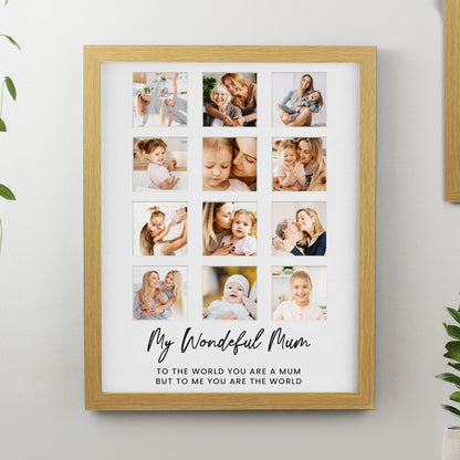 Personalised Oak Multi Photo Frame