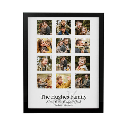 Personalised Family Black Multi Photo Frame