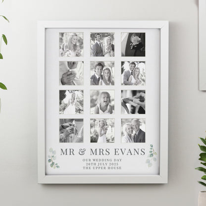 Personalised Wedding White Multi Photo Frame