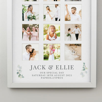 Personalised Wedding White Multi Photo Frame