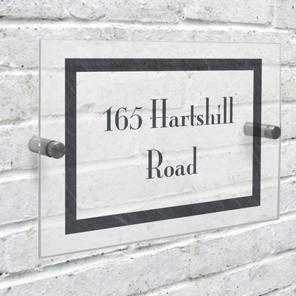 Personalised Slate Effect Acrylic House Sign