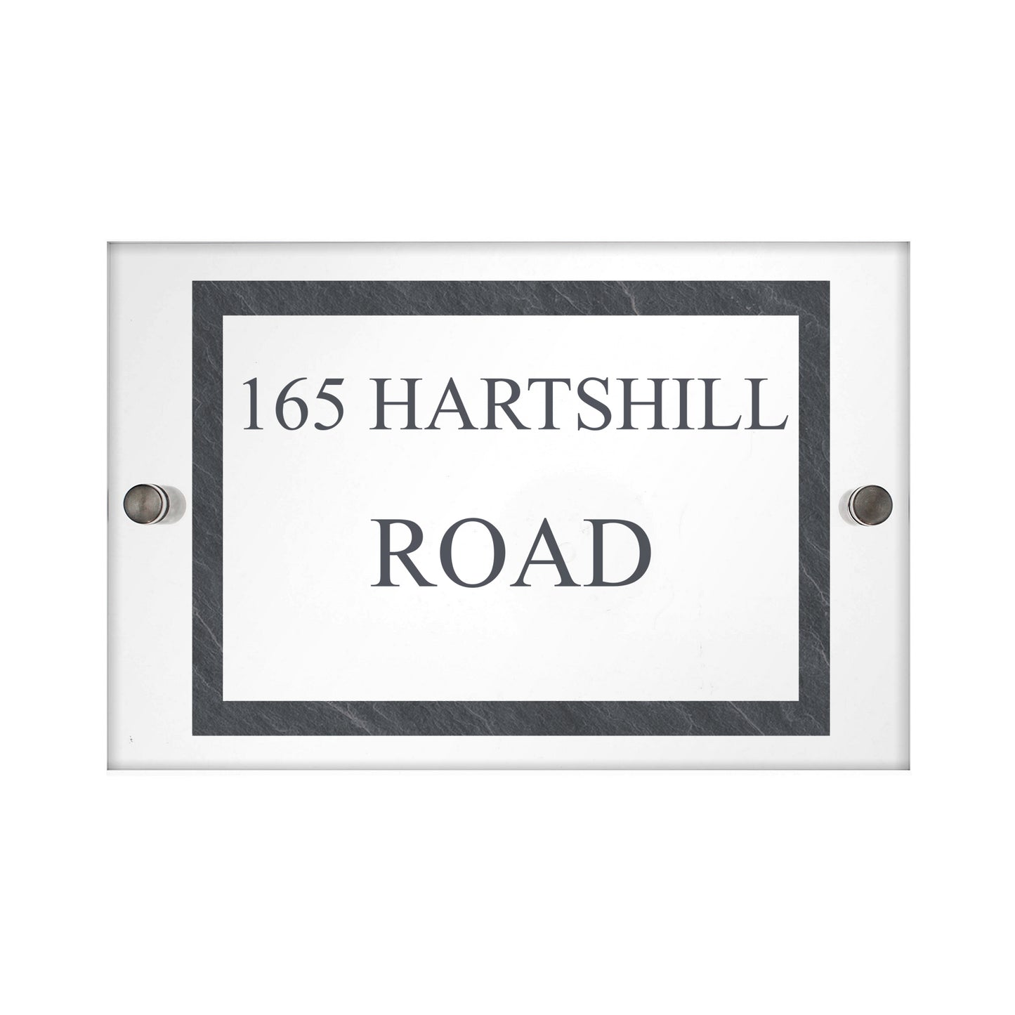 Personalised Slate Effect Acrylic House Sign