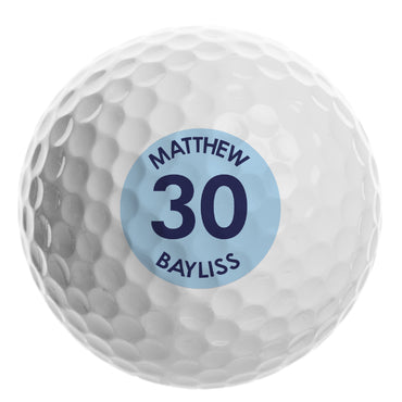 Personalised Blue Big Age Golf Ball