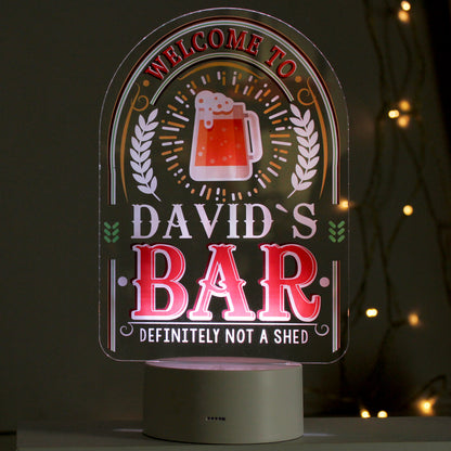 Personalised LED Colour Changing Bar Sign