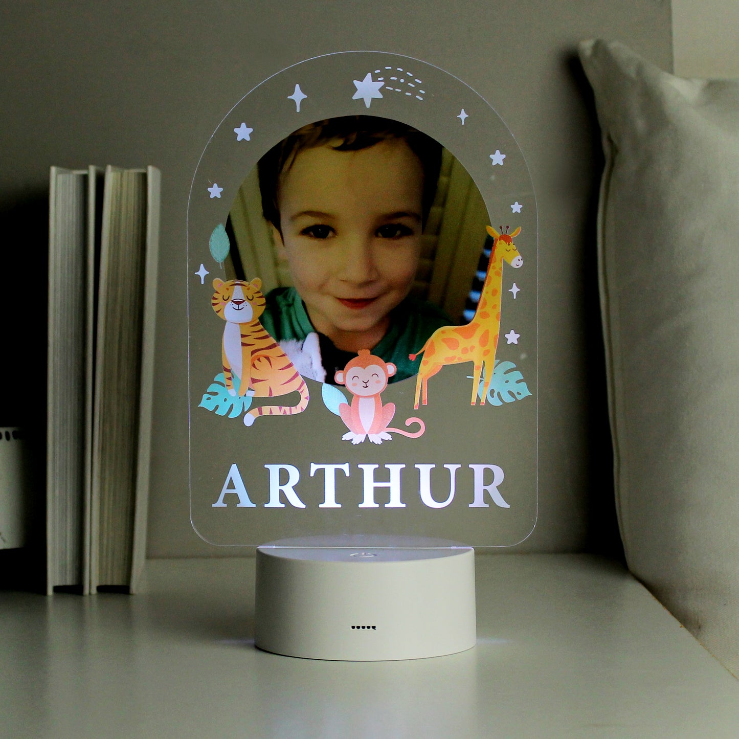 Personalised Animal Photo Upload LED Colour Changing Night Light