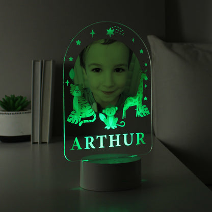 Personalised Animal Photo Upload LED Colour Changing Night Light