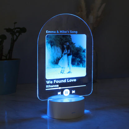 Personalised Our Song Photo Upload LED Colour Changing Light