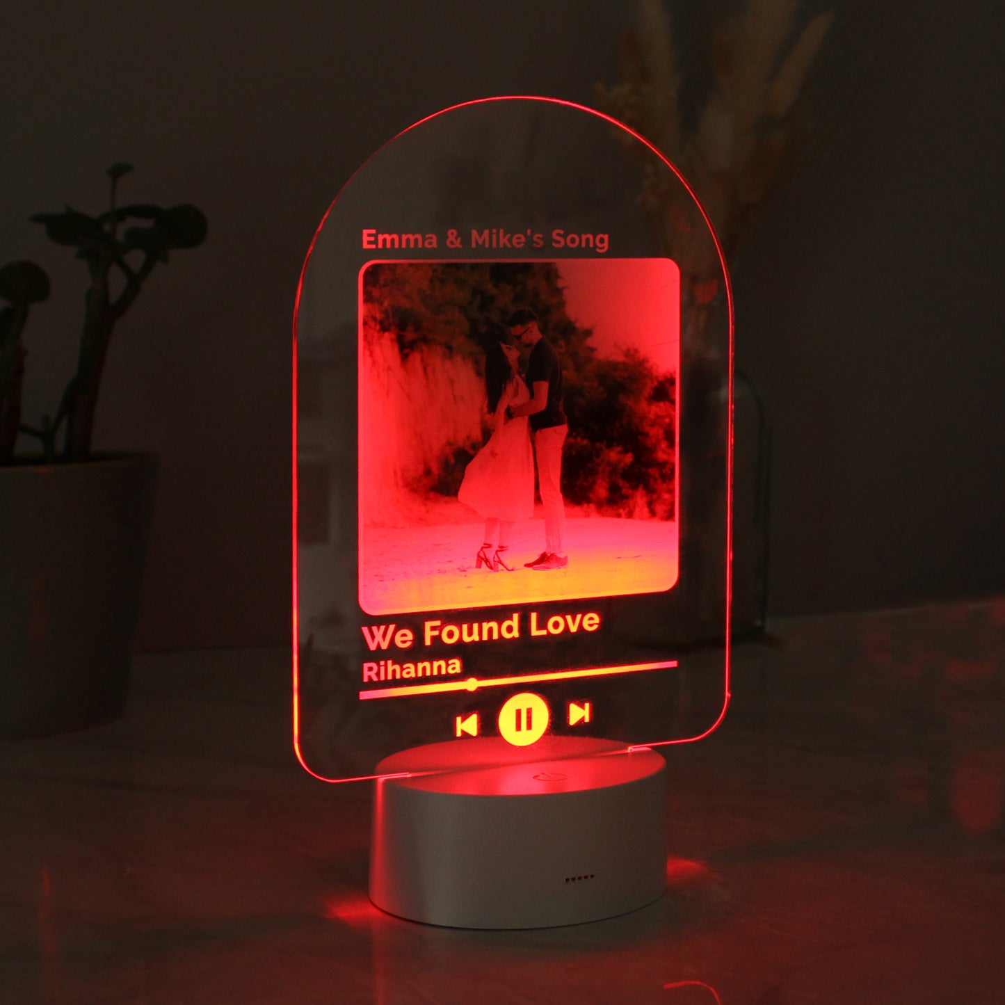 Personalised Our Song Photo Upload LED Colour Changing Light