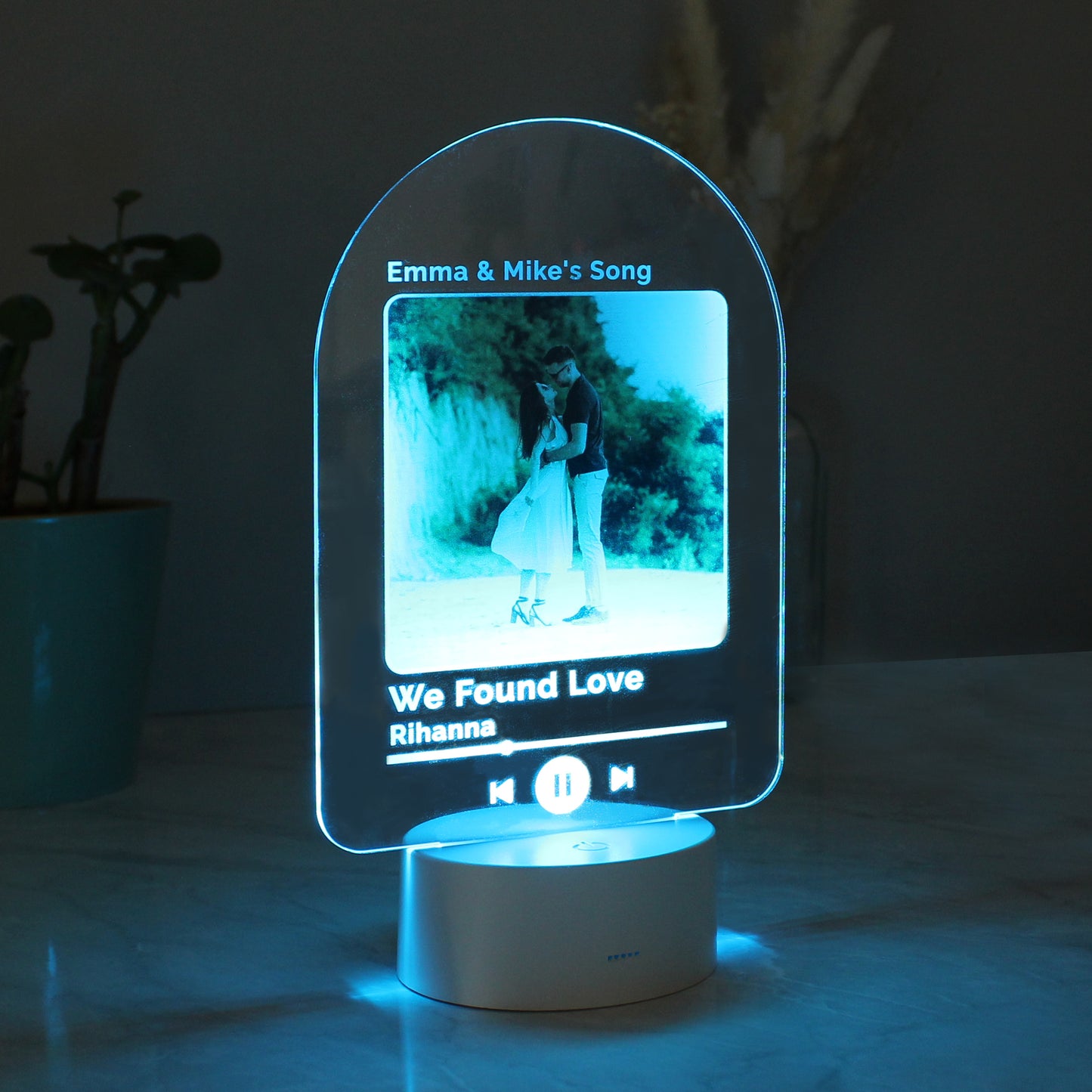 Personalised Our Song Photo Upload LED Colour Changing Light