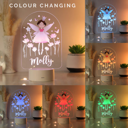 Personalised Fairy LED Colour Changing Night Light