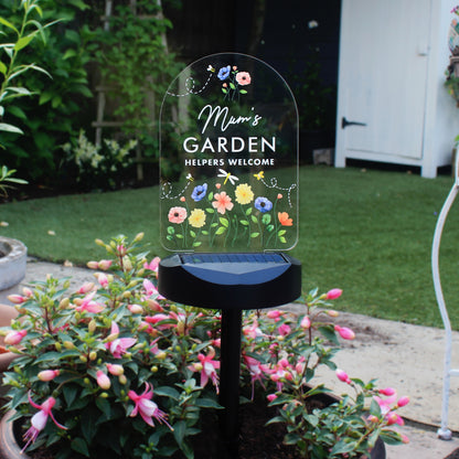 Personalised Flower Garden Outdoor Solar Light