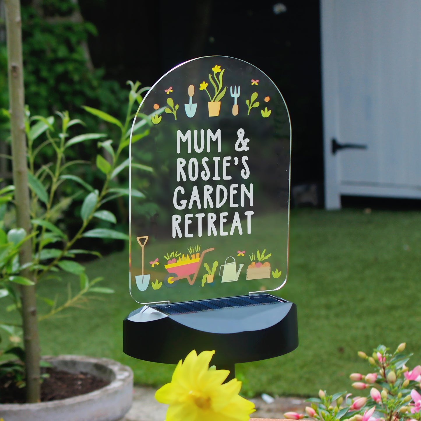 Personalised Vegetable Patch Outdoor Solar Light