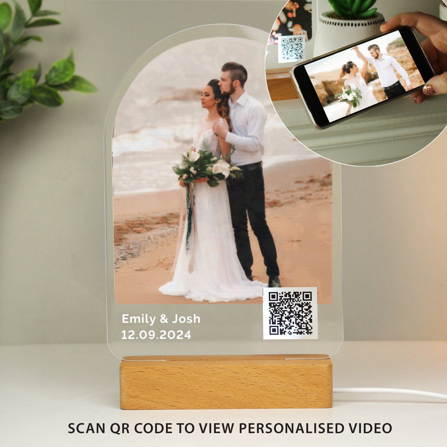 Personalised QR Photo Upload LED Light