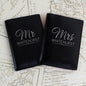 Personalised Mr & Mrs Black Passport Holders