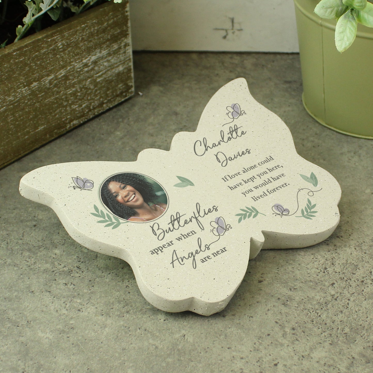 Personalised Butterflies Appear Photo Upload Memorial Resin Butterfly