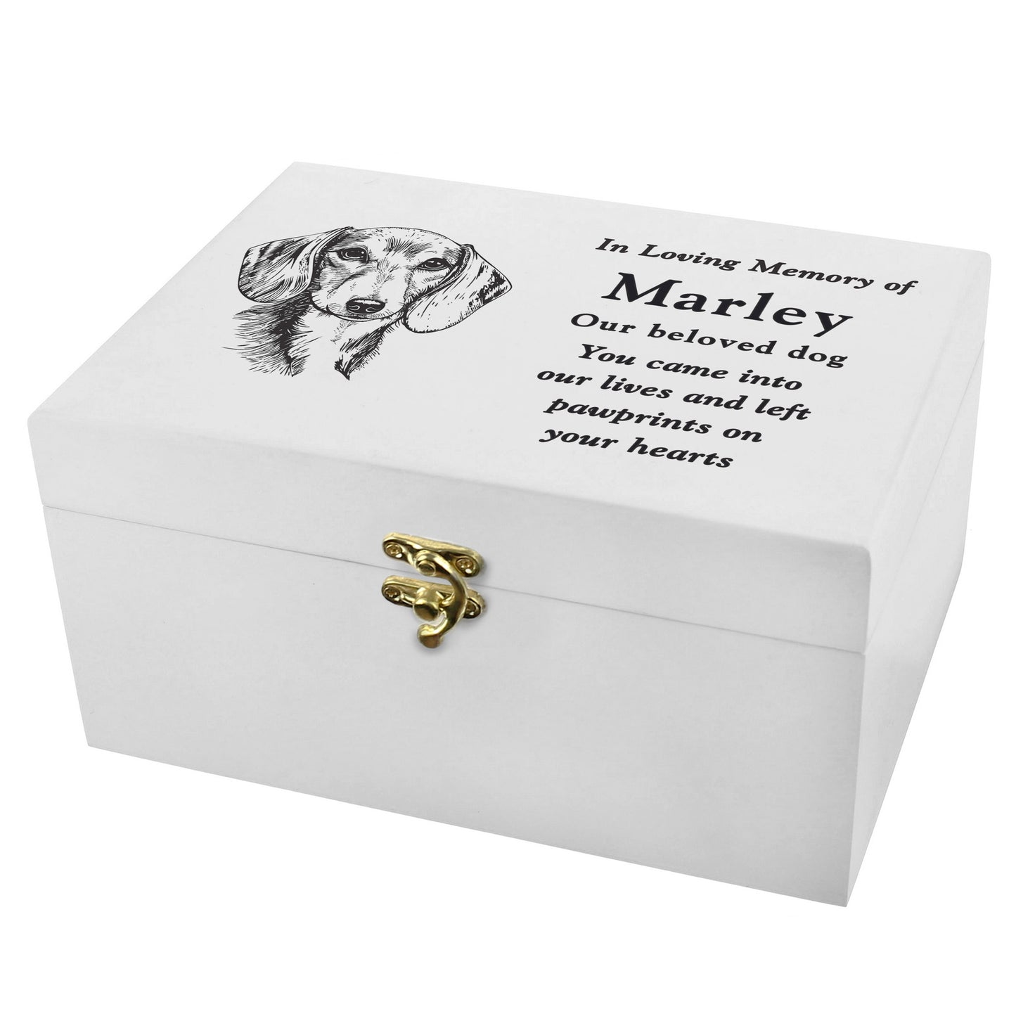 Personalised Dog Breed Memorial Small Keepsake Box