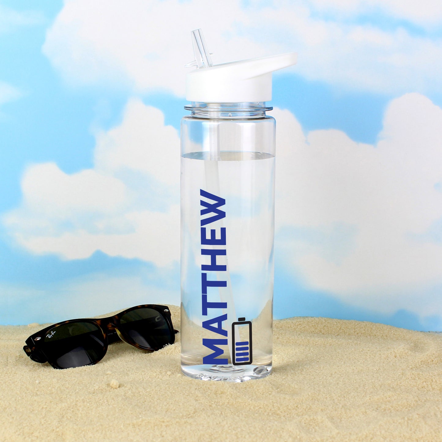 Personalised Blue Fuel Water Bottle