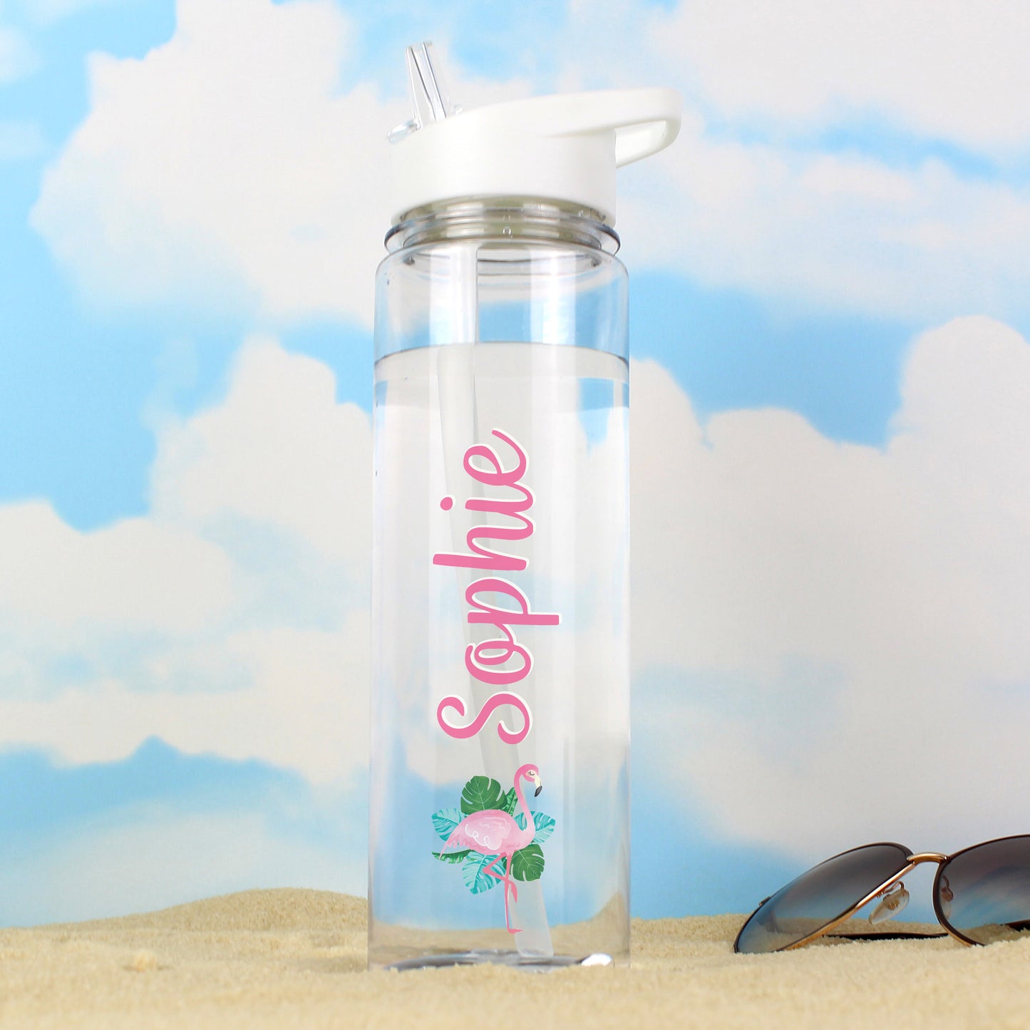 Personalised Flamingo Water Bottle