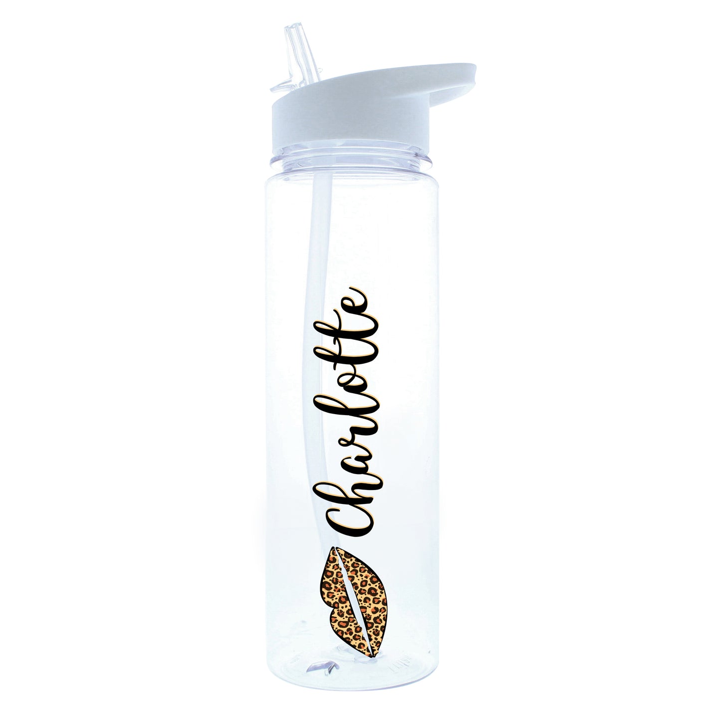 Personalised Leopard Lips Water Bottle